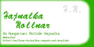 hajnalka mollnar business card